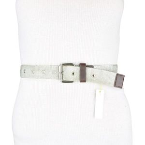 BCBG Silver Brown Stretch Belt